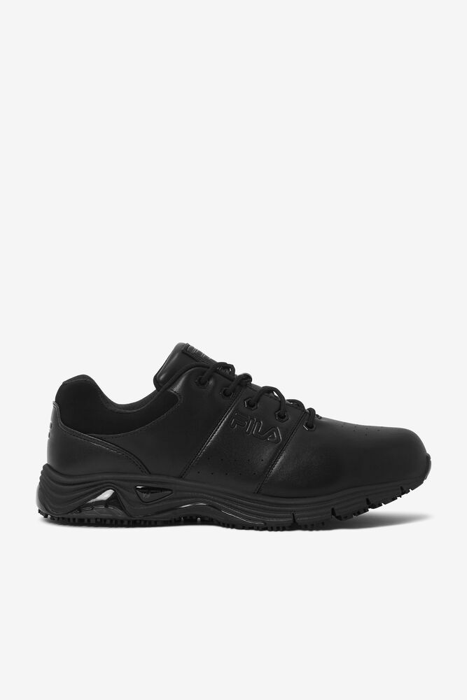 Fila Work Shoes Mens Black - Memory Breach Slip Resistant Steel Toe - Philippines 8364705-RV